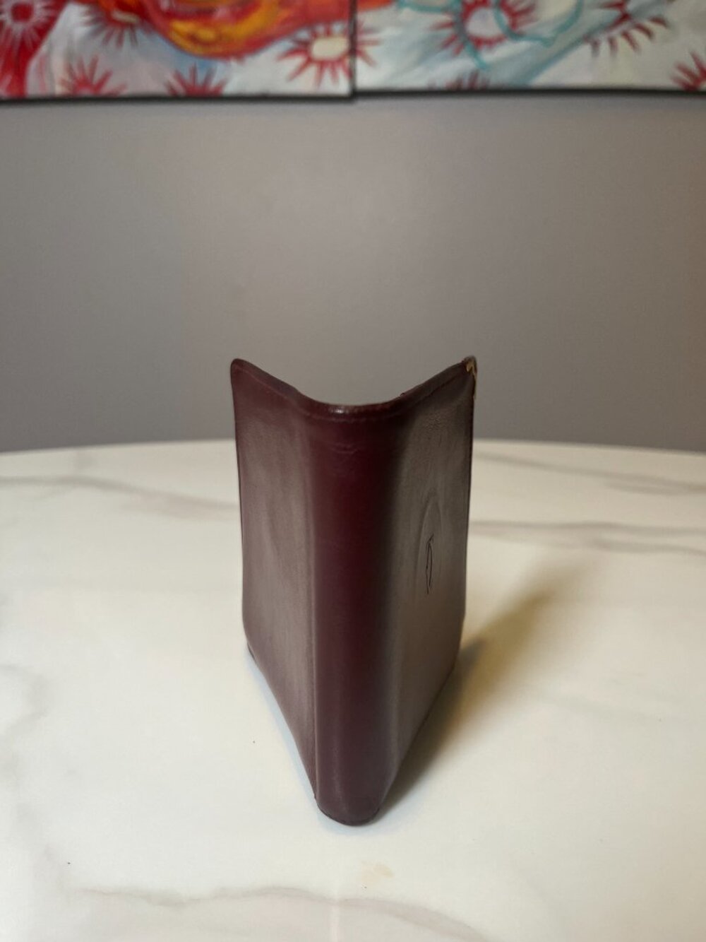 Cartier Must de Cartier Burgundy Leather Bifold Wallet Full Inclusion - Picture 5 of 12